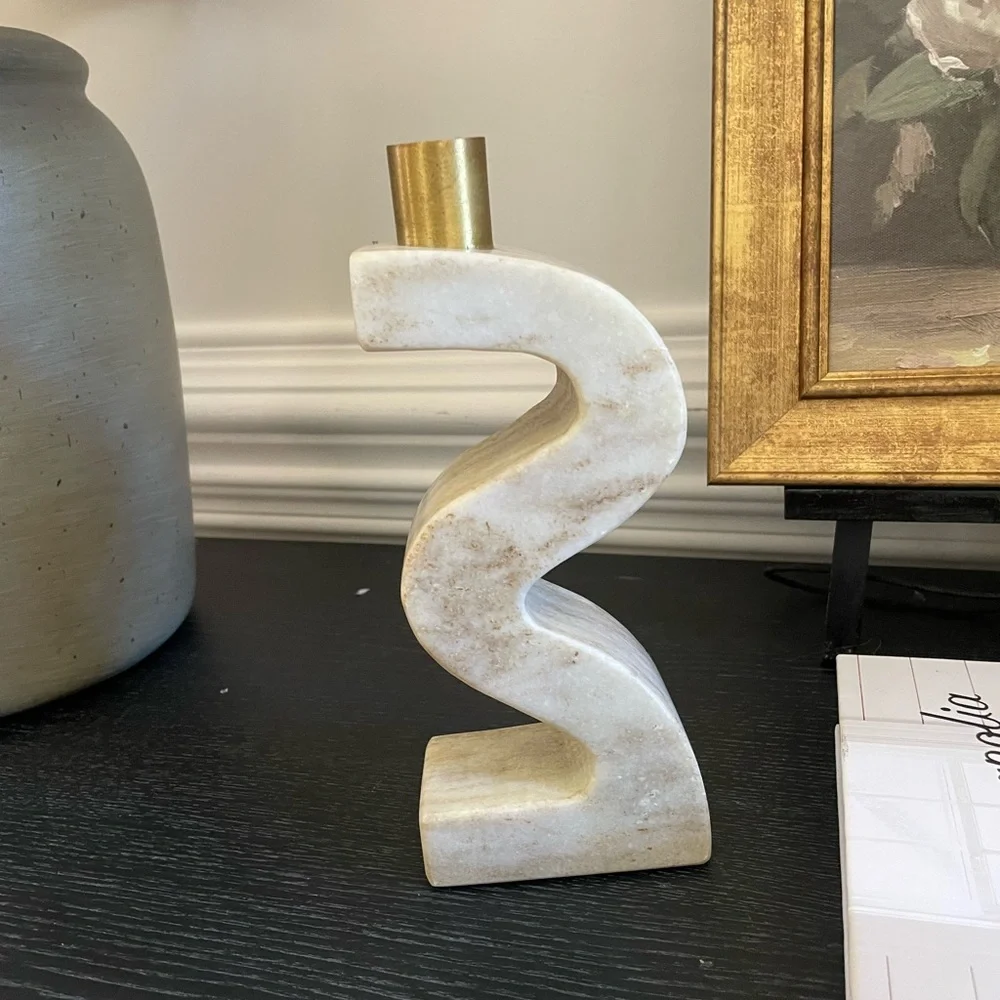 Marble candle holder